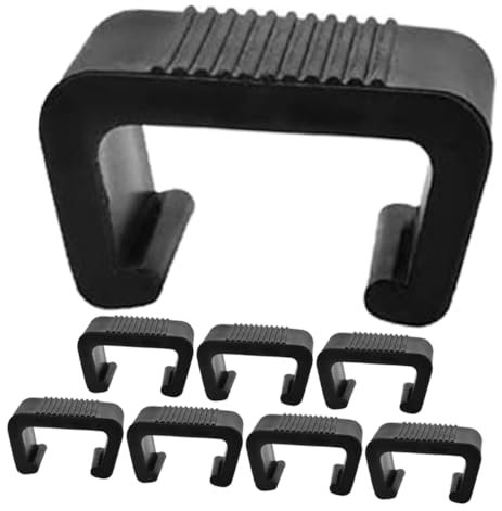 KITANDOVE Rattanmöbel 8st Möbelclips Rattan Möbelclips Für Schnittsofas Clip Zur Stuhlherstellung Gartenmöbel-Sofa-Clip Rattan- -Sofa-Clip Sofa-Clips Clip Zur Sofaherstellung Abs Black