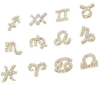 Didiseaon 12pcs Alloy Nail Art Gems Unique Rhinestone Decor for Diy Manicure and Easy to Use for Nail Decoration Salon