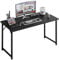 Grandder 100 cm Computer Desk, Small Home Office Desk Study Writing Kid Table, Simple PC Gaming Desk, Adjustable Feet, Black