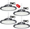 UFO Faretto LED - 4 Pezzi 100W 10000LM UFO Lampada Da Officina Industriale con Trasformatore LED, IP65 Impermeabile 6500k Bianco Freddo Lampada da Garage per Fabbrica, Officina, Fienile, Negozio