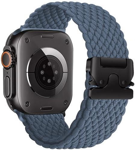Geflochtenes Armbänder für Apple Watch Ultra/2 Armband 49mm 46mm 40mm 44mm 45mm 41mm 42mm 38mm,Elastisches Nylon Strap Fallschirmverschluss Band für Apple Watch 10 iWatch 9 8 7 6 5 4 3 SE/2 Apfelband