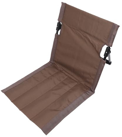 Aoaoy Strandstuhl, Kompakt, Leicht, Tragbar, mit Verstellbarer Rückenlehne und Faltbarem Design, für Outdoor-Camping-Angelpicknick (Braun)