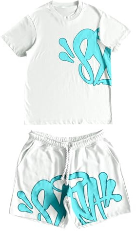 Generico SW Completo Bambino Estivo Maniche Corte 2 Pezzi T-shirt Tinta Unita + Pantaloncini in Cotone Tuta Bambino Estate Casual Sportivo Maglietta