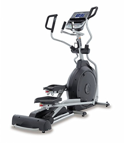 SPIRIT Fitness XE 395 Ellipse Trainer, Cross Trainer avec capteurs de pouls de Main, Ergomètre, Cardio Cross Trainer Vélo elliptique, Noir, One Size