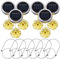 PChero 6pcs Hanging Waterproof Solar Mason Jar Lid String Fairy Lights with 20 LEDs and Hangers for Patio, Garden, Wedding, Party, Christmas Decor (Warm White)