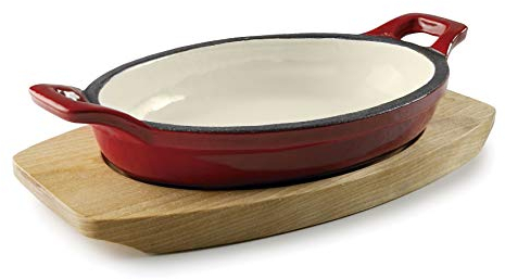 Lacor - Cacerola oval, Aluminio, Rojo degradado, 21'7x15 cm