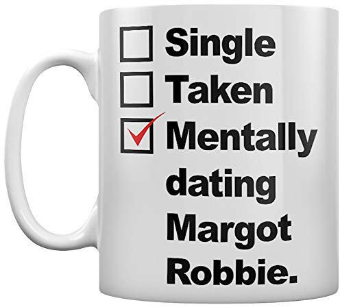 Grindstore Kaffeebecher Mentally Dating Margot Robbie weiß