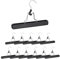 Relaxdays 84 x Hosenspanner Holz, 360° drehbarer Haken, Filzschutz, HBT 17 x 25 x 2,3cm, Kleiderbügel Hose & Rock, schwarz