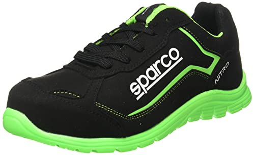 Sparco Unisex Nitro Industrial Shoe, Nero Verde, 44 EU