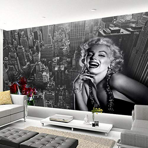 Fototapete Vlies Wand Tapete Graue Stadt Marilyn Monroe 150X100cm Vlies Wand Tapete Wohnzimmer Schlafzimmer Büro Flur Dekoration Wandbilder Moderne Wanddeko