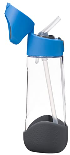 b.box TritanTM Wasser und Trinkflasche Kinder | Griffige Trinkflasche Kinder Auslaufsicher | Ideal Nach Strohhalm-Trinklernbecher | 600 ml