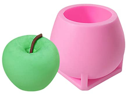 Niktule Moule à Bougie en Silicone en Forme de Pomme | Moule de Fabrication de Bougies en Forme de Pomme | Moule à Bougie en Silicone | 1Pc Bougie Savon Fournitures pour Cadeau Fait Main