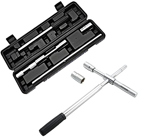 Llave Para Desmontar Neumaticos De Coche De 4 VíAs, Antideslizante, Duradero, Retractile, Herramientas De Emergencia Para Desglose De NeumáTicos De Repuesto Para AutomóViles, Furgonetas, Camiones Etc