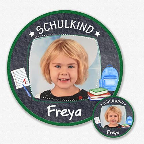 Kuchenbild Muffinaufleger Topper Schule Schulanfang Mädchen Junge (Fondantpapier, Dekorpapier Plus oder Oblate - Geschnitten)