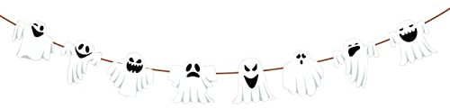 Halloween-Halloween-Flaggen-Dekorationspapier-Einkaufszentrum-Kindergarten-Halloween-Dekorationszubehör-Urlaubsparty-Party-Flagge Piratenflagge Kinder Outdoor (A, One Size)