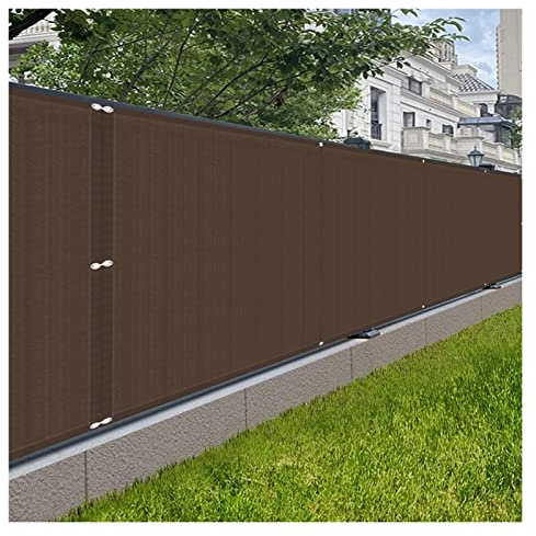 IBOWZ Brise Vue pour Balcon Brise-Vue pour Balcon Hauteur 1,1 m/1,2 m,Protection UV pour Pare-Brise de clôture de Jardin avec Attaches de câble,pour Mur de clôture,Jardin (Couleur : Marron,Taille