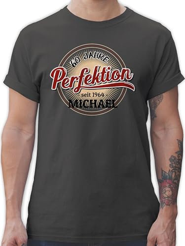 T-Shirt Herren - 60. Geburtstag - 60 Jahre Perfektion - seit 1965 - XXL - Dunkelgrau - Tshirt und Name lustig 60.Geburtstag sechzigern Shirt Herren+Tshirt+zum+60+Geburtstag sechzig 1994 t-SIRT