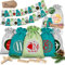 KESSER® Adventskalender zum Befüllen 24 Jutebeutel 16 x 12 cm Gedruckte Stoffbeutel Kinder Weihnachtskalender zum Selber Befüllen Inkl.. 24x Schildchen + 1 Großer Aufbewahrungsbeutel Stoff
