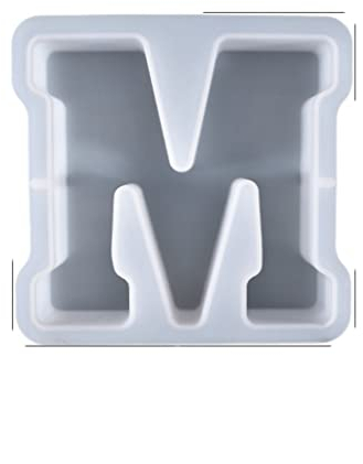 Grands moules en résine en forme de lettres de l'alphabet de A à Z pour bougies, Noël, anniversaire, moules en silicone époxy pour décoration de bureau (M)