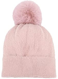 QUEEN HELENA Bommelmütze für Damen P04 Rosa, One Size