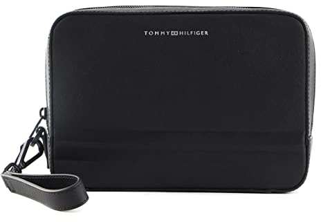 TOMMY HILFIGER TH Business Leather Washbag Black