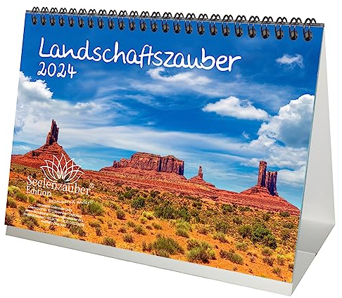 Landschaftszauber DIN A5 Tischkalender für 2024 Landschaften und ferne Länder - Seelenzauber