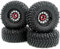 hobbysoul Höhe 5,0Zoll/127mm 2,2 Reifen und 2,2 Beadlock Räder, verstellbare 4 Offset-Felgen schwarz passend für RC Mud Crawler Trail Gen8 Everest 10 Gen 7 Pro/Axial Capra Wraith, (4er-Pack)