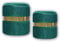 AllEquip 2er-Set Hocker mit Stauraum Samt Sitzhocker Rund Schminktisch Hocker Aufbewahrungshocker für Wohnzimmer, Schlafzimmer, Kinderzimmer, Badezimmer – 2 Größen (Green)