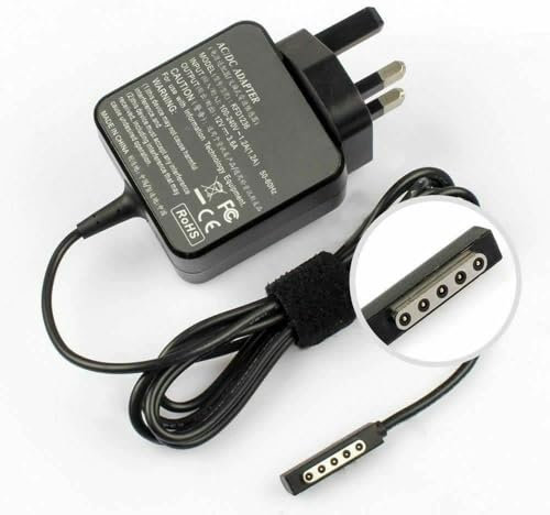 TJ Inspirations compatible with 12V 3.6A 44W Tablet Charger for Microsoft Surface 1 2 10.6Windows RT, Surface Pro 1 2 RT 1536 1601 1631- Replacement Power Supply Cord for Surface PC & more