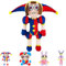 LUKIUP The Digital Circus Plush, 30 cm Jax and Pomni Amazing Jax Kuscheltier, Osterhase Plüschtier, Zirkus Plushie Ostern Weihnachts Valentinstag Geburtstagsgeschenke für Kinder Jungen Mädchen