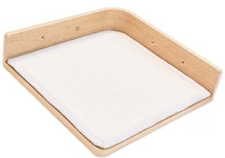 Petrebels Kletterwand, Eck-Katzenbrett Corner Lounge 35 cm, Kratzbaum Wand, Katzenbett Wandmontage, Holz Farbe Eiche-Rustikal Look