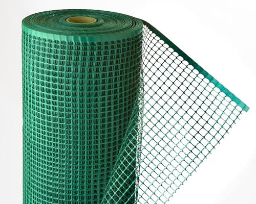 EraGreen® Kunststoffzaun 80 m x 1,2 m Breite - Hühnerzaun in dunkelgrün - Gartenzaun robust und witterungsbeständig - Geflügelzaun - Begrenzungszaun