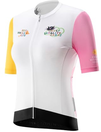 ROCKBROS TVI Radtrikot Damen Kurzarm Atmungsaktiv und Schnelltrocknend | Fahrradtrikot, Fahrradbekleidung, Cycling Jersey, Sportshirt, Sommer, für Rennrad Mountainbike Frauen