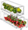 Lot de 2 boîtes de rangement transparentes empilables pour réfrigérateur - Organisateur frigo, rangement et organisation de cuisine, boîte rangement frigo, idéal pour le congélateur et les cosmétiques