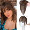 Pony Haarteil, Haarteile Echthaar, Echthaar Clip in Bangs, One Piece Clip in Pony, Extensions Natürliche Bangs, Pony Extension Echthaar für Damen, B, dunkelbraun