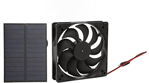 Ventilador del Panel Solar, Equipo Al Aire Libre del Ventilador del Panel Solar Eficacia Alta Ligera 12V para los Campistas