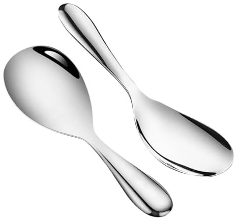 KICHOUSE Cuillère De Service À Riz Inox 2pcs - Design Ergonomique Capacité Facile À Nettoyer Pour Cuisine