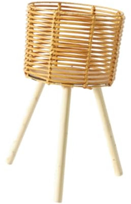 F Fityle Cesta de ratán para macetas de Suelo, contenedor de Flores para Regalo de inauguración de la casa, Cesta de Plantas Estable Creativa con Patas para, Grande