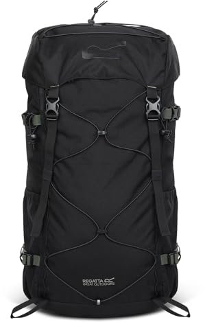 Regatta Survivor Rucksack, 35 l, aus reflektierendem, strapazierfähigem und strapazierfähigem Stoff, perfekt für Spaziergänge, Wandern, Camping und Trekking, grau, L, Casual
