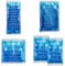 Relaxdays Kühlpads, 5er Set, 4 Größen, Kalt Warm Kompressen, mikrowellengeeignet, Gel Kühlkompressen, Kühlpacks, blau