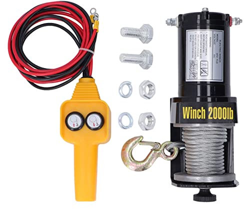 Electric Winch Kit Strong Stahldrahtseil Kupferkernanschluss mit Legierstahlhaken 24 V