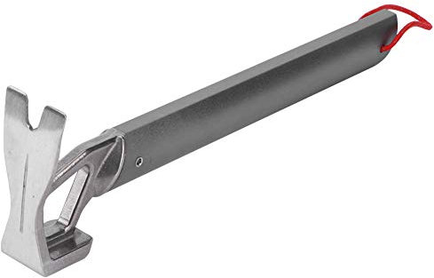 Outdoor Multifunction Stainless Steel Camping Hammer Tent Pegs Stake Nail Puller Remover Lightweight Aluminum Alloy Handle for Backpacking Camping Hiking Gardening Silver 305mm