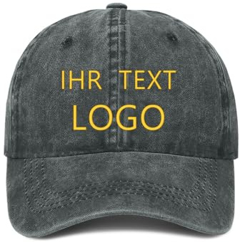 ROHBVMN Basecap personalisiert mit Foto/Logo/Text | Kappe selbst gestalten | personalisiertes Baseball Cap | Trucker Cap Herren Damen in großen Mengen | Mesh Cap für Männer Frauen