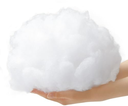 EASY SPEED Relleno de Microfibra 1kg 100% Poliéster, Relleno Cojin Fibra Hueca Siliconada Suave y Transpirable, para Rellenar y Fabricar Peluches