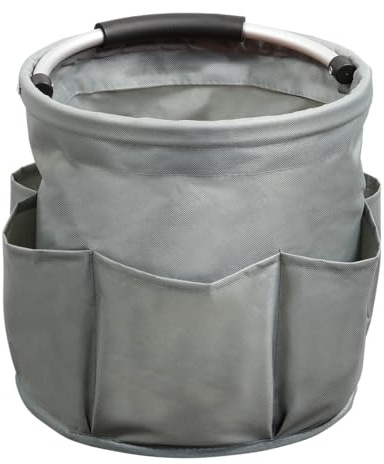 Kesper | Reinigungskorb, Polyester, Edelstahl, 29 x 28 x 26,5 cm | 89173 | mit Außentaschen