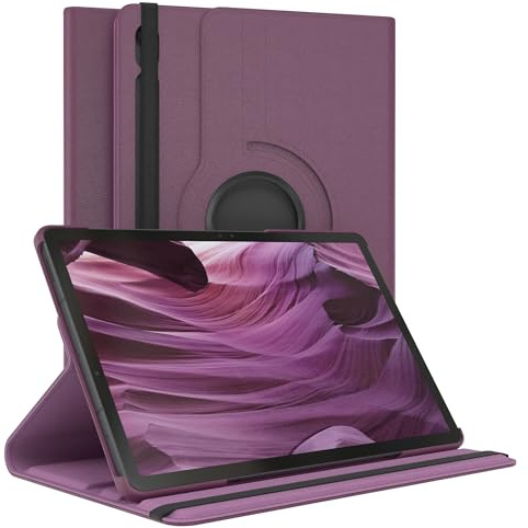 EAZY CASE - Tablet Hülle für iPad Samung Galaxy Tab S10 Lite Schutzhülle 10,9 Zoll Smart Cover Tablet Case Rotationcase zum Aufstellen Klapphülle 360° drehbar mit Standfunktion Tasche Kunstleder Lila
