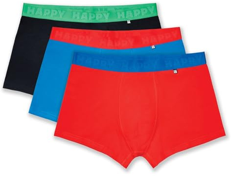 Happy Socks Baumwoll-Boxer-Briefs für Herren, Größen S - XL