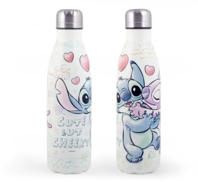 H&H Bottiglia termica Stitch & Angel Disney in acciaio inox decorato capacità 0.5 L