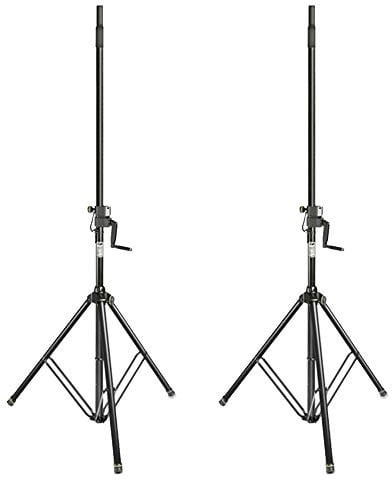 Gravity SP 4722 B Heavy Duty Steel Wind Up 35mm Tripod PA Speaker Stand (Pair)