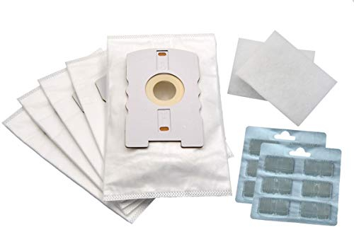 FSProdukte 24 teileges SET geeignet Vorwerk Kobold VT 265 270 300 VT265 VT270 VT300 aus Vlies mit HEPA-filter-Ersatzschicht 10 Beutel 2 Filter 12 Duftblocks, CO₂ freie und Plastikfreie Verpackung